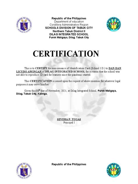 Certificate of Non.